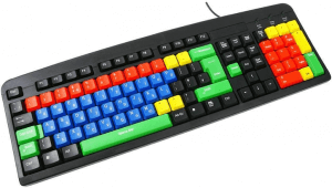 Lowercase keyboard coloured