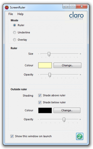 Screen Ruler PC settings