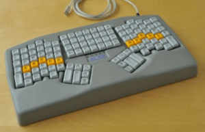 Picture of the Maltron L89 Dual Hand Flat Keyboard in grey