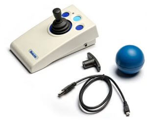 Picture of the Blueline Joystick with alternate handles