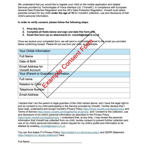 example consent form